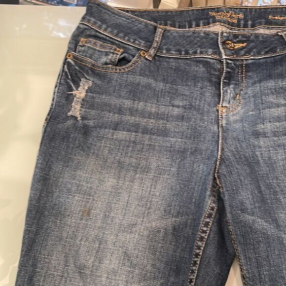 Simply Vera Vera wang jeans 8 stretchy blue straight - Picture 8 of 14